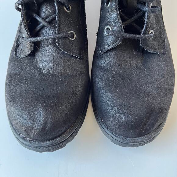 BOC Karel Combat Womens Boots Size 6M Black Stacked Heel  Herringbone Z23400 - Picture 8 of 13